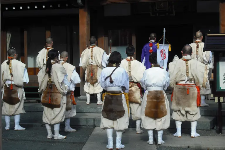 Shugendo Mönche am Berg Takao nähe Tokyo